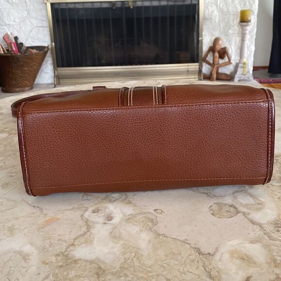 Vintage Carryland USA Brown Leather Satchel Convertible Shoulder Bag - Picture 8 of 12